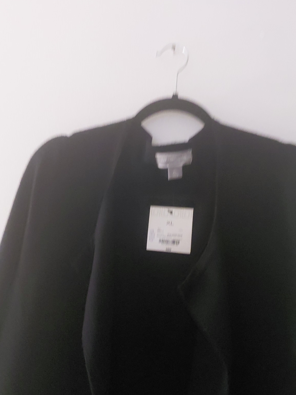 Women's Black & Gray Open-Front Blazer Jacket - Picture 10 of 10